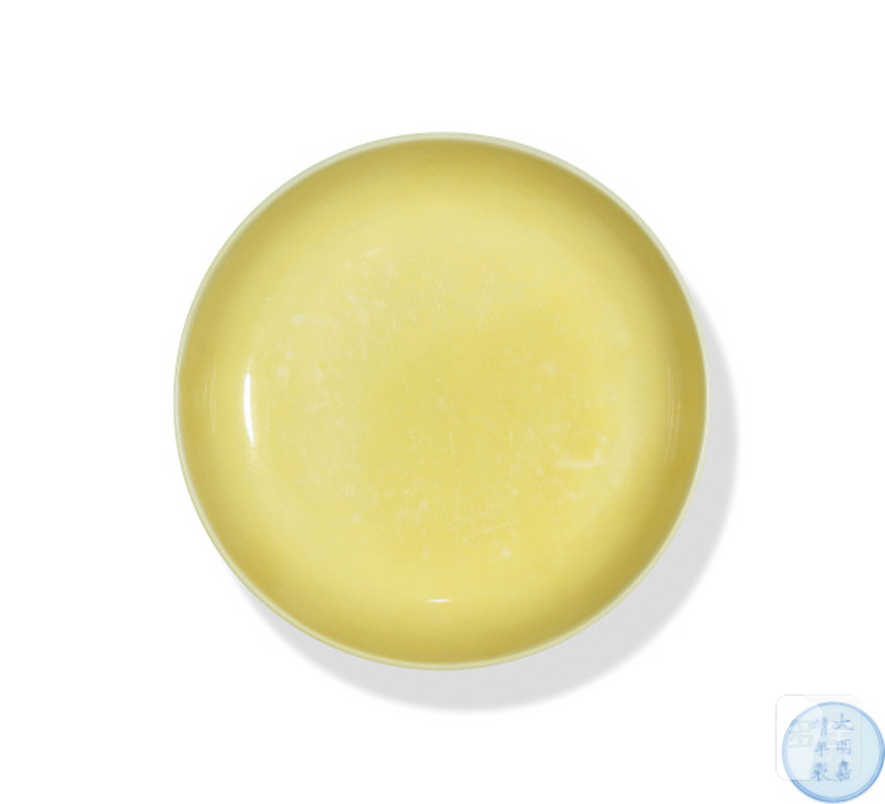 明嘉靖 黄釉盘 - 图1